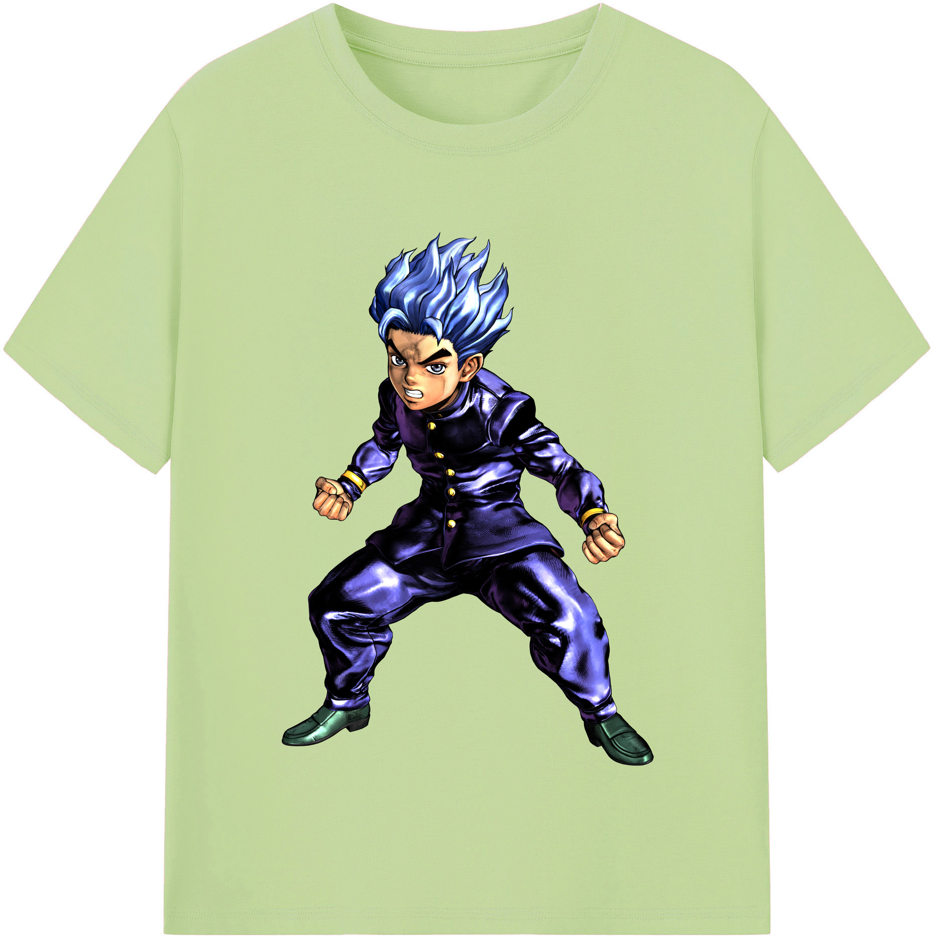 （画像用） ジョジョの奇妙な冒険 広瀨康一 JoJo's Bizarre Adventure Hirose Koichi 綿100％半袖Tシャツ（フロントプリント）